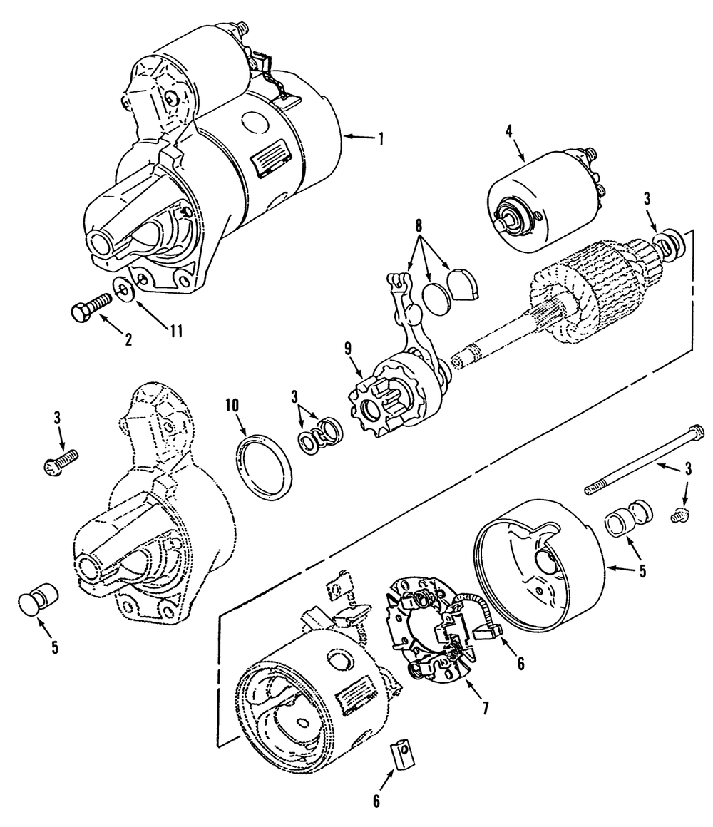 Starter Diagram and Parts List for Z1-24OE03  Toro Lawn Tractor