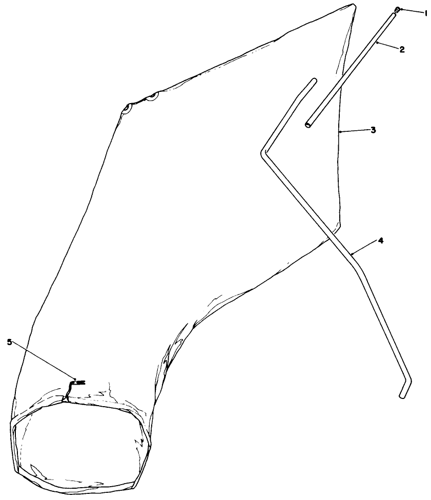 Giant Bagging Kit No. 29-9750 (Optional) Diagram and Parts List for 16212W 0000001 - 0999999 Toro Lawn Mower