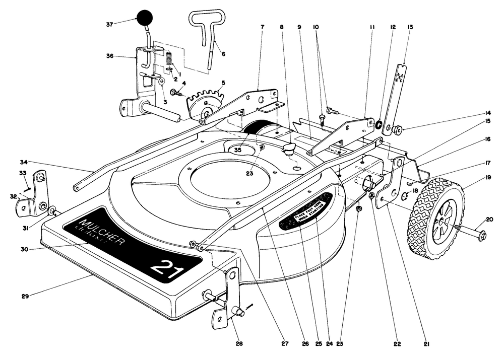 Housing Assembly Diagram and Parts List for 18015 9000001 - 9999999 Toro Lawn Mower