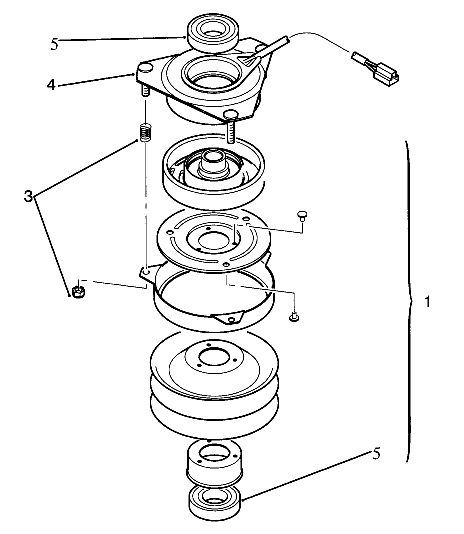 Clutch Assembly 92-1686 Diagram and Parts List for 72040 3900001 - 3999999 Toro Lawn Tractor