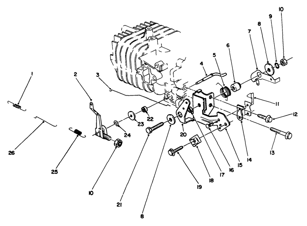 Governor Assembly (Model No. 47pk9-3) Diagram and Parts List for 22685 0000001 - 0999999 Toro Lawn Mower