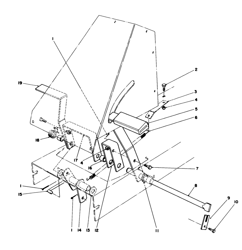 Brake & Clutch Assembly Diagram and Parts List for 56155 6000001 - 6999999 Toro Lawn Tractor