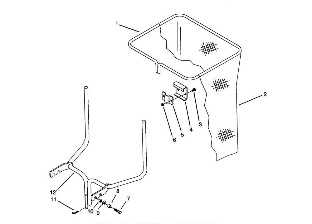 Bag & Frame Assembly Diagram and Parts List for 79201 39000001 - 39999999 Toro Lawn Tractor Accessories