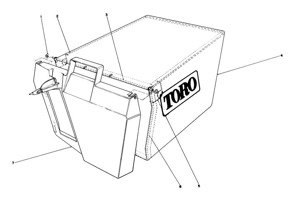 Grass Bag Assembly No. 11-0159 Diagram and Parts List for 20588 0000001 - 0999999 Toro Lawn Mower