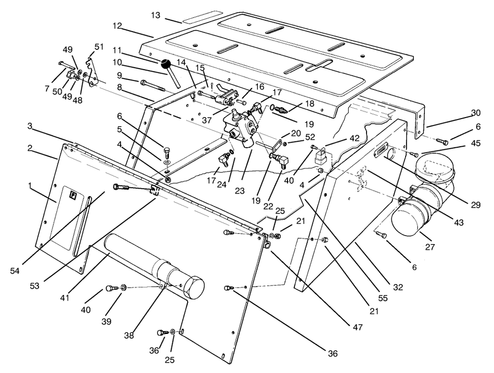 Seat Support Assembly Diagram and Parts List for 30611 890001 - 899999 Toro Lawn Tractor