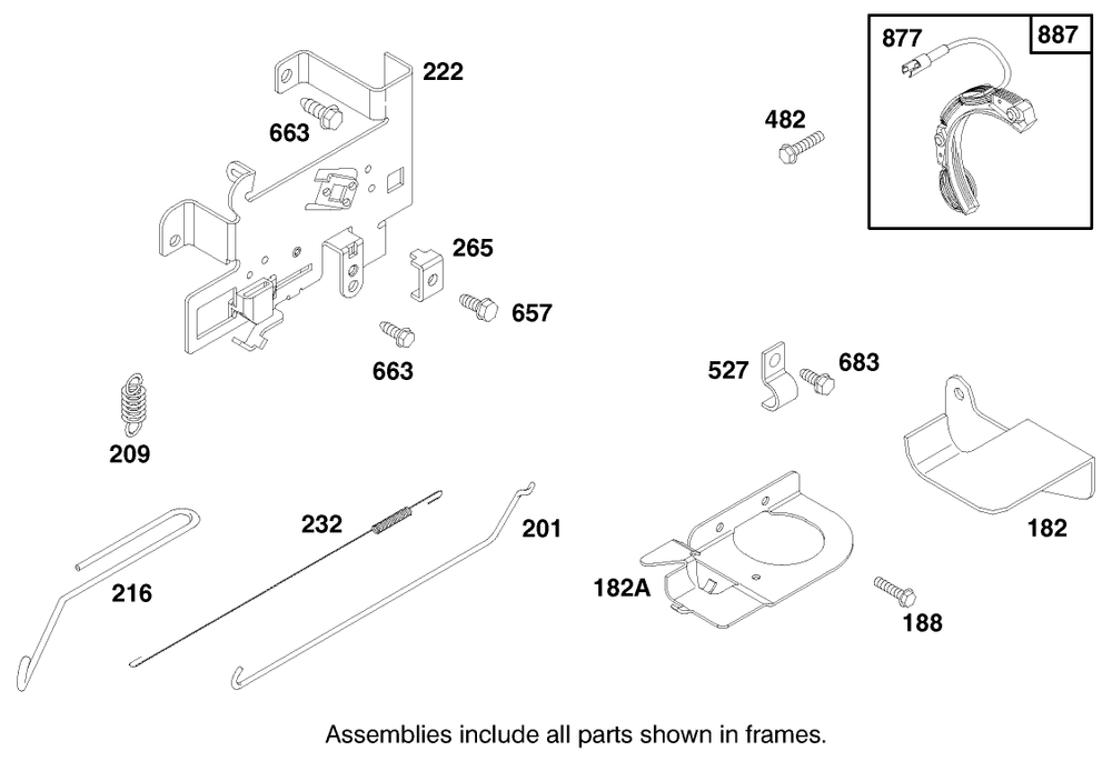 Engine Briggs & Stratton Model 28d707-0124-01 Diagram and Parts List for 70142 79000001 - 79999999 Toro Lawn Tractor