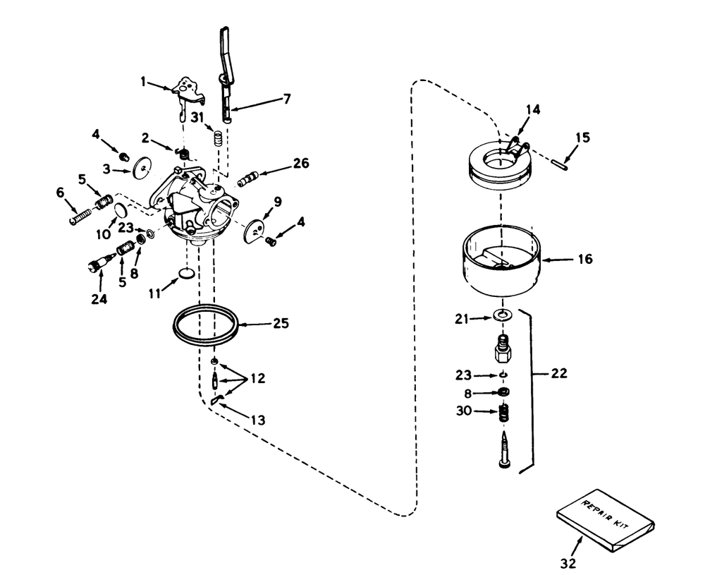 Carburetor No. 631920 (7 H.P. Snowthrower Model No. 38050) Diagram and Parts List for 38040 2000001 - 2999999 Toro Snow Blower