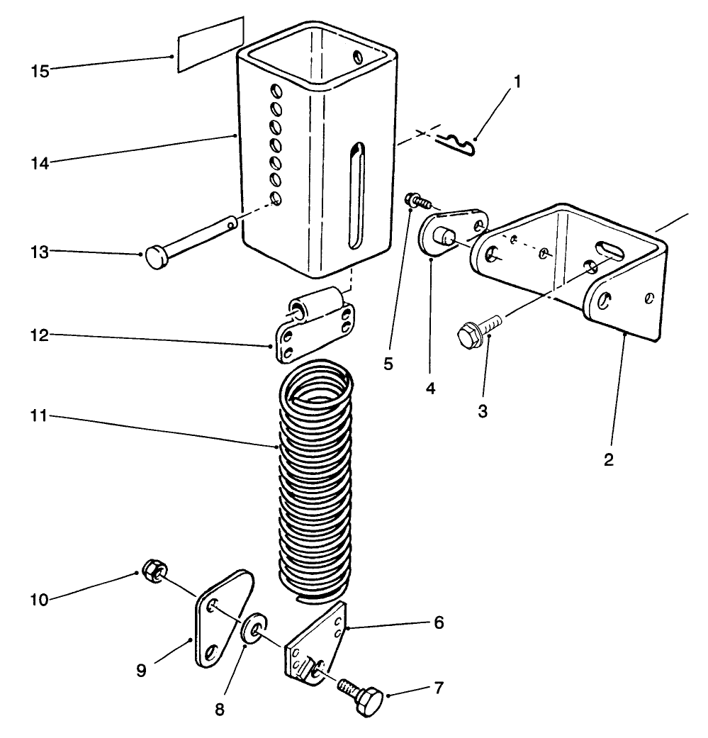 Counterbalance Assembly Diagram and Parts List for 30575 590001 - 599999 Toro Lawn Mower