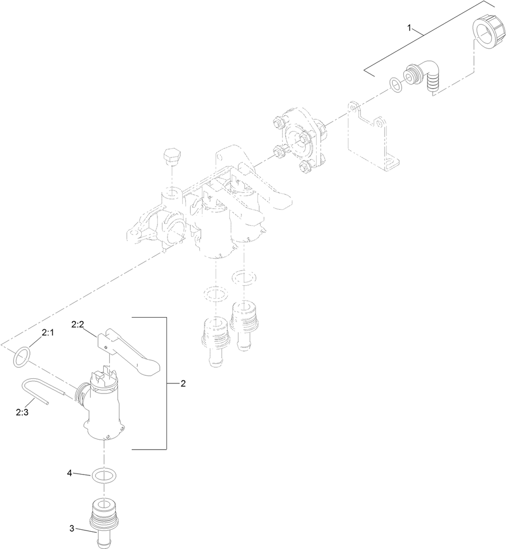 Control Valve Manifold Assembly Diagram and Parts List for 34230 400000000-408787720 Toro Spreader