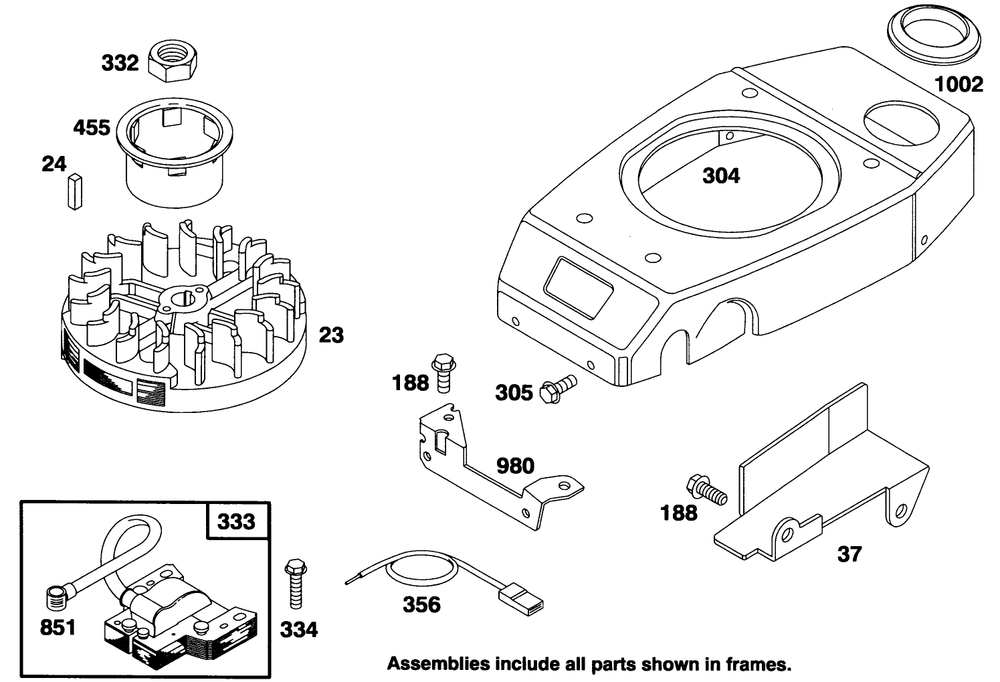 Engine Gts 150 Diagram and Parts List for 20922B 49000001 - 49999999 Toro Lawn Mower