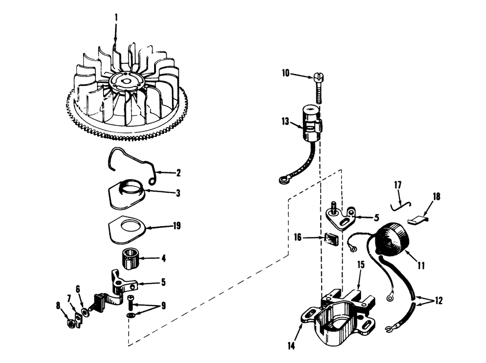 Magneto (Electric) 610694a Diagram and Parts List for 57003 3000001 - 3999999 Toro Lawn Tractor