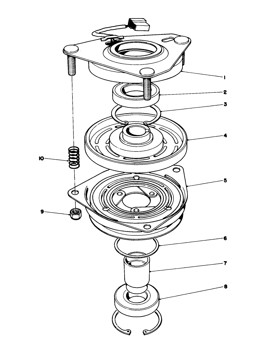 Clutch Assembly No. 44-0770 Diagram and Parts List for 57357 4000001 - 4999999 Toro Lawn Tractor