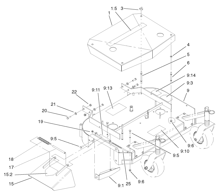 Seat Assembly Diagram and Parts List for 30754 (60001-69999)(1986) Toro Lawn Tractor