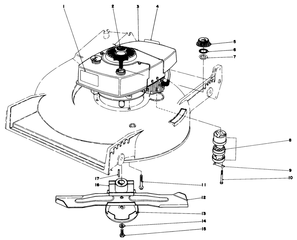 Engine Assembly Diagram and Parts List for 20700 0000001 - 0999999 Toro Lawn Mower