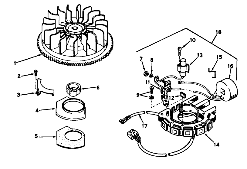 Magneto No. 610766 Assembly 935e Diagram and Parts List for 55050 9000001 - 9999999 Toro Lawn Tractor