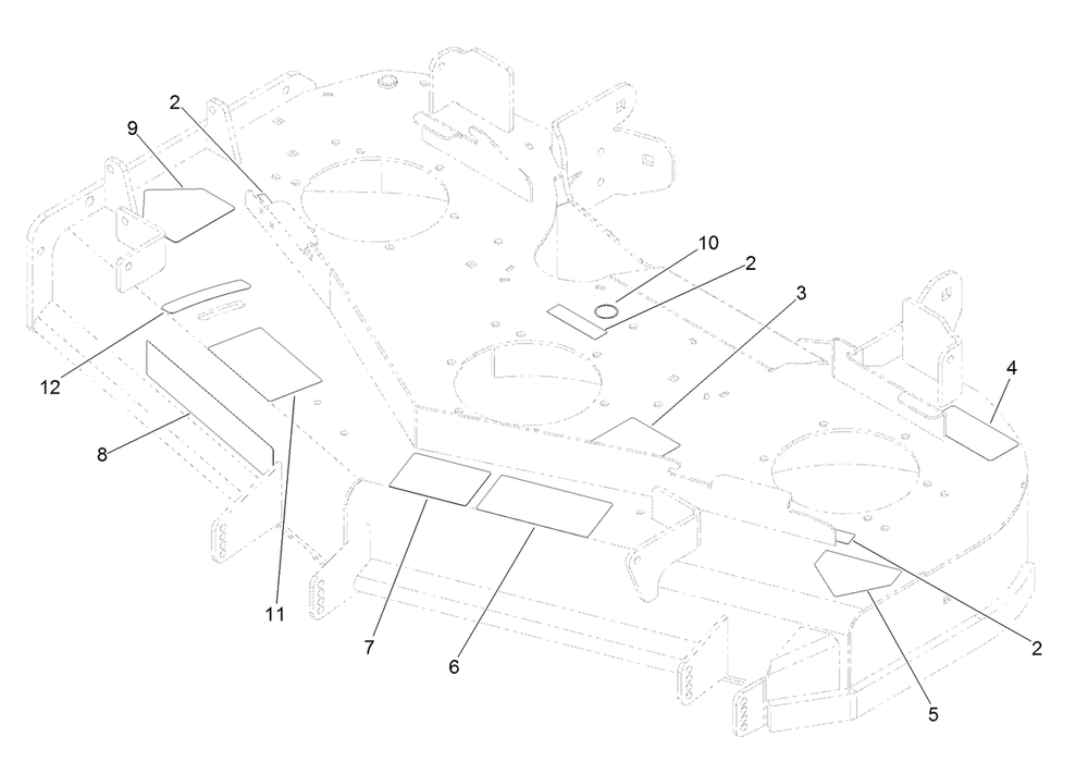Deck Decal Assembly Diagram and Parts List for 74901 (313000001-313999999)(2013) Toro Lawn Mower
