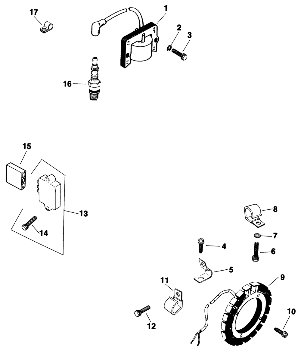 Kohler Ignition System Diagram and Parts List for 31-10K802 1000001 - 1999999 Toro Lawn Tractor