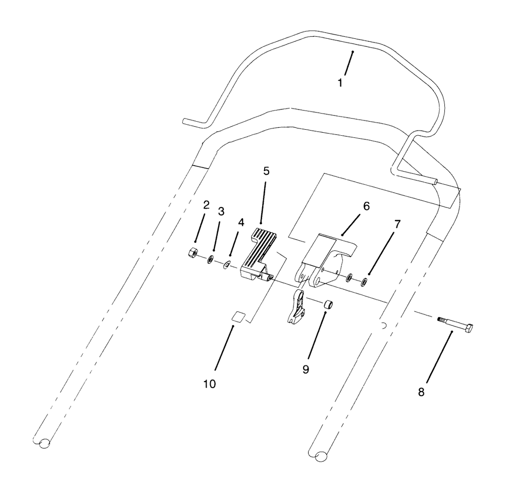 Control Assembly Diagram and Parts List for 20928BC 59000001 - 59999999 Toro Lawn Mower