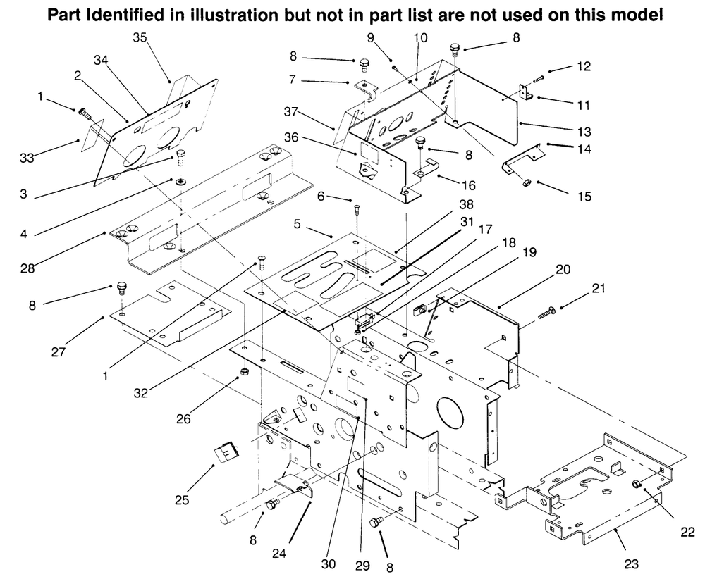 Hoodstand Console Diagram and Parts List for 73402 6900001 - 6999999 Toro Lawn Tractor