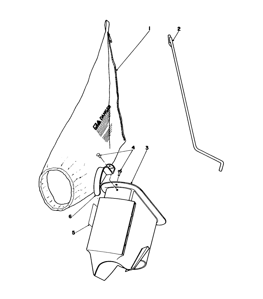 Bagging Kit No. 47-6510 (Optional) Diagram and Parts List for 16202C 5000001 - 5999999 Toro Lawn Mower
