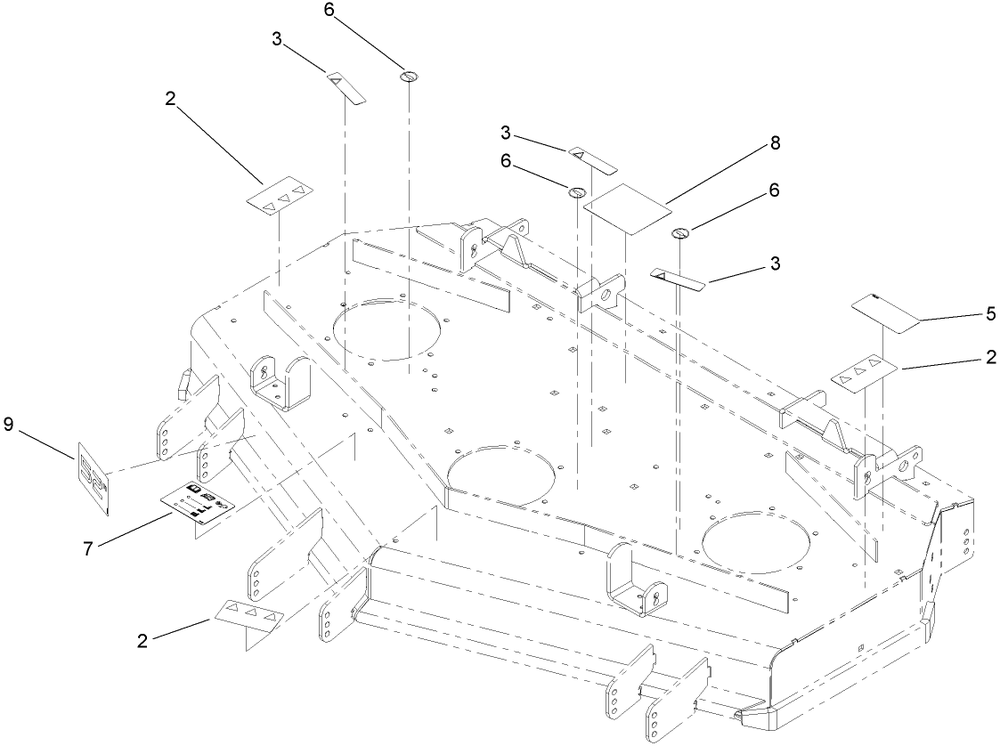 Deck Decal Assembly Diagram and Parts List for 74279TE (280000001-280999999)(2008) Toro Lawn Tractor