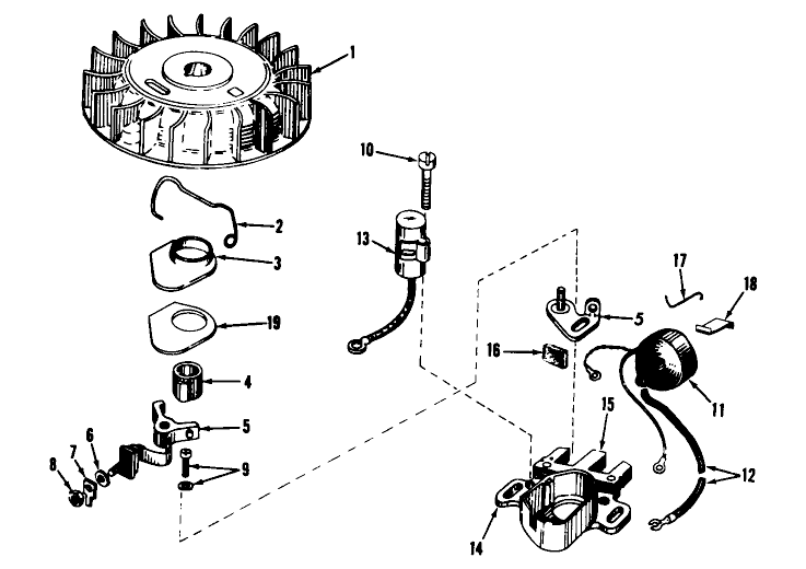 Magneto No. 610689a Assembly 935 Diagram and Parts List for 55050 9000001 - 9999999 Toro Lawn Tractor