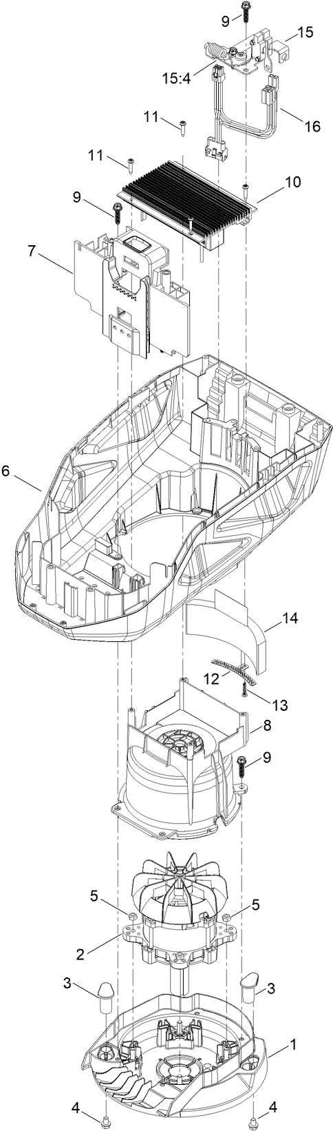 Motor Module Assembly No. 147-0425 Diagram and Parts List for 21467 400000000 - 999999999 Toro Lawn Mower