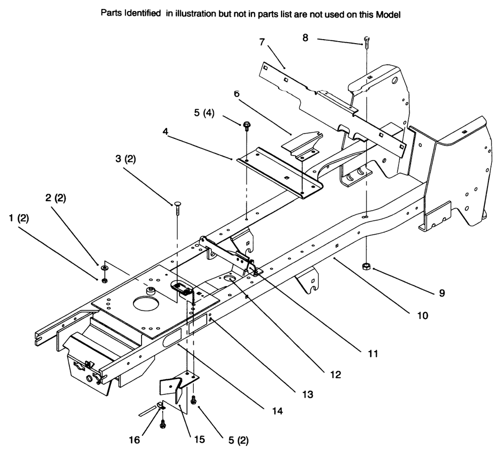 Frame Diagram and Parts List for 72045 6900001 - 6999999 Toro Lawn Tractor