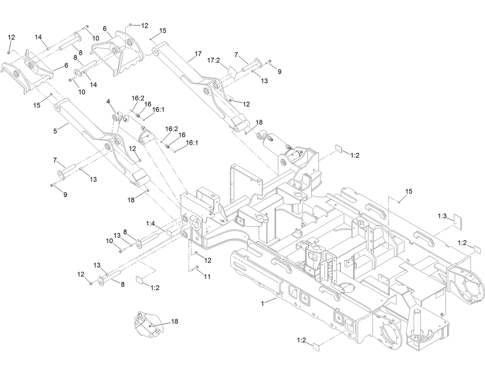 Frame Assembly Diagram and Parts List for 23803 400000000 - 999999999 Toro Lawn Tractor Accessories