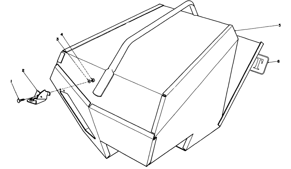 Steel Grass Catcher (Model 22099) (Optional) Diagram and Parts List for 22035 9000001 - 9006453 Toro Lawn Mower