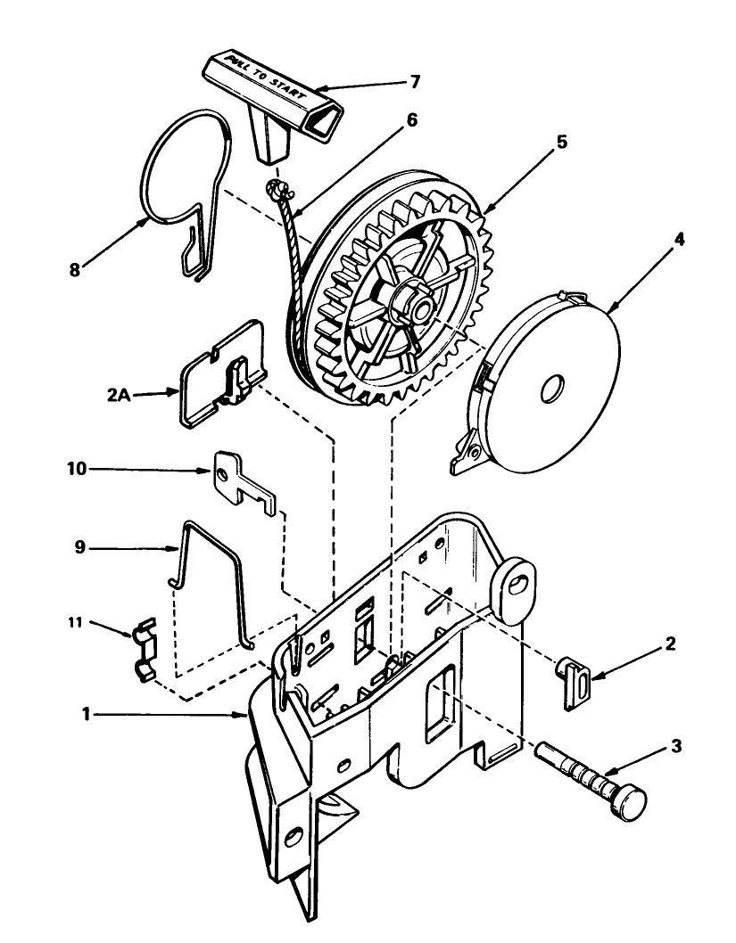 Rewind Starter No. 590531 Diagram and Parts List for 20672 3000001 - 3999999 Toro Lawn Mower