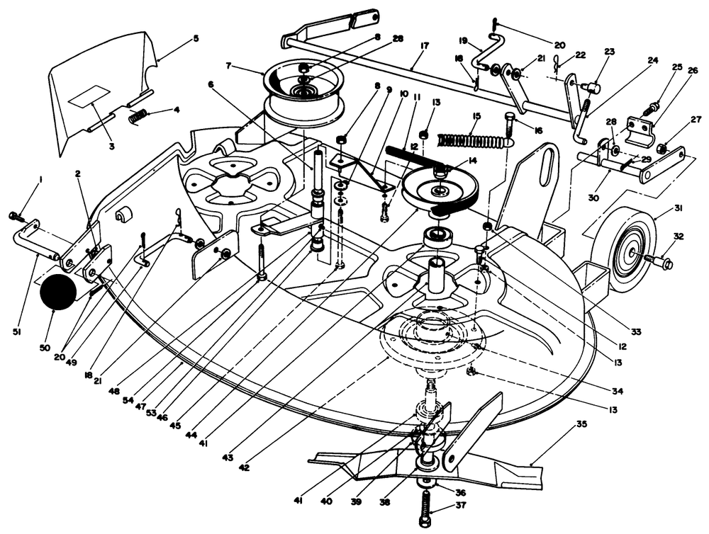 Cutting Unit Assembly Diagram and Parts List for R5-38SS01 1000001 - 1999999 Toro Lawn Mower