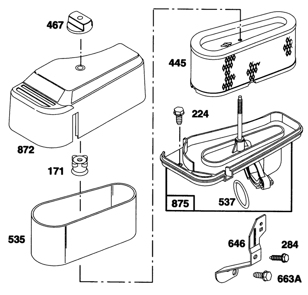 Engine Briggs & Stratton Model 28q777-0668-A1 Diagram and Parts List for 71218 6900001 - 6999999 Toro Lawn Tractor