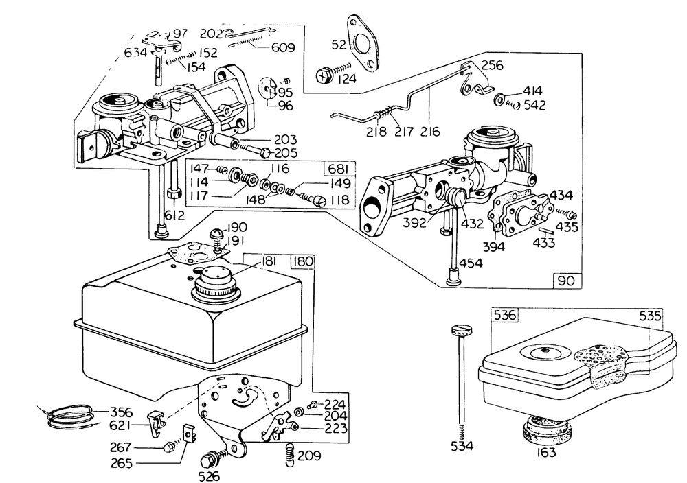 Carburetor Assembly Diagram and Parts List for 62933 7000001 - 7999999 Toro Leaf Blower / Vacuum