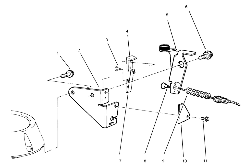 Brake Assembly Diagram and Parts List for 22040 6900001 - 6999999 Toro Lawn Mower