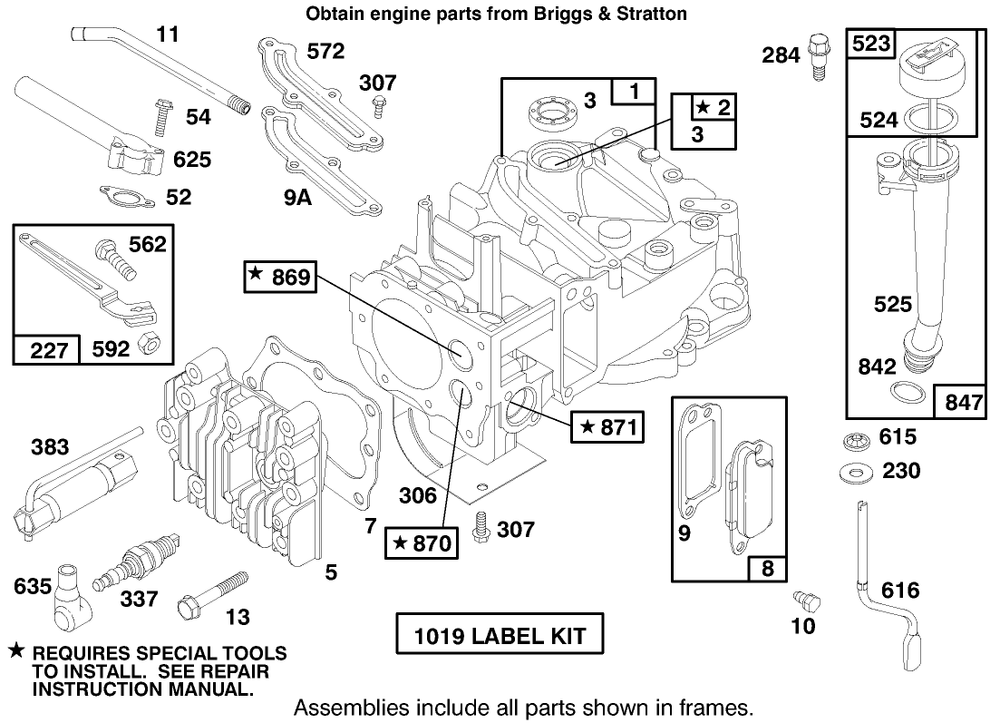 Engine Briggs & Stratton Model 12f802-0667-01 Diagram and Parts List for 20809 7900001 - 7999999 Toro Lawn Mower