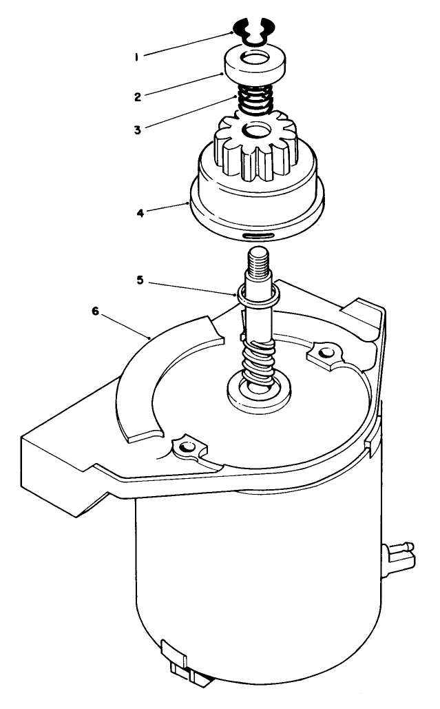 Starter Motor Assembly Diagram and Parts List for 26625CS 9000001 - 9999999 Toro Lawn Mower