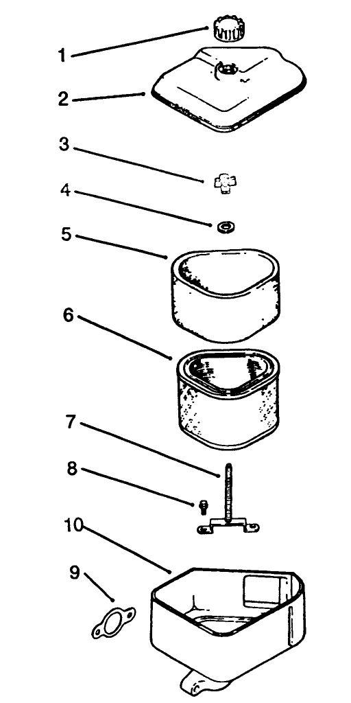 Air Intake/Filtration Diagram and Parts List for 72063 4900001 - 4999999 Toro Lawn Tractor