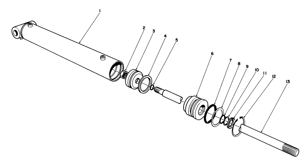 Hydraulic Lift Cylinder No. 540150 Diagram and Parts List for 30754 60402 - 69999 Toro Lawn Tractor