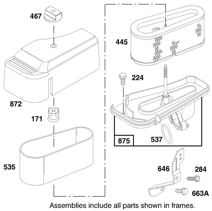 Engine Briggs & Stratton Model 28q777-0668-A1 Diagram and Parts List for 71218 7900001 - 7999999 Toro Lawn Tractor