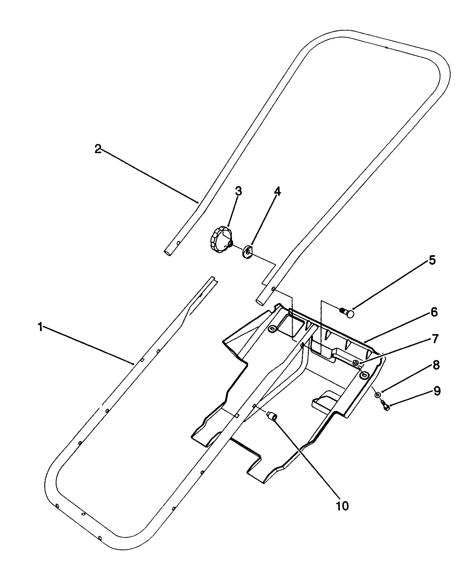 Handle Assembly Diagram and Parts List for 38175 2000001 - 2999999 Toro Snow Blower