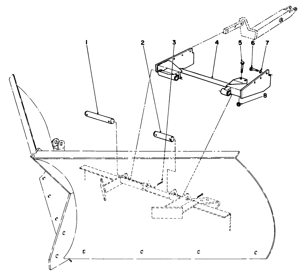 V-Plow Installation Kit Model No. 30749 (Optional) Diagram and Parts List for 30798 0000001 - 0999999 Toro Lawn Tractor
