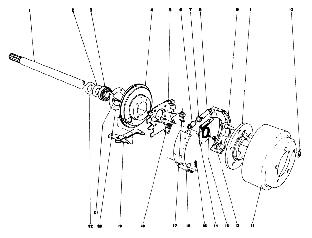 Brake Assembly Diagram and Parts List for 30775 100001 - 199999 Toro Lawn Tractor