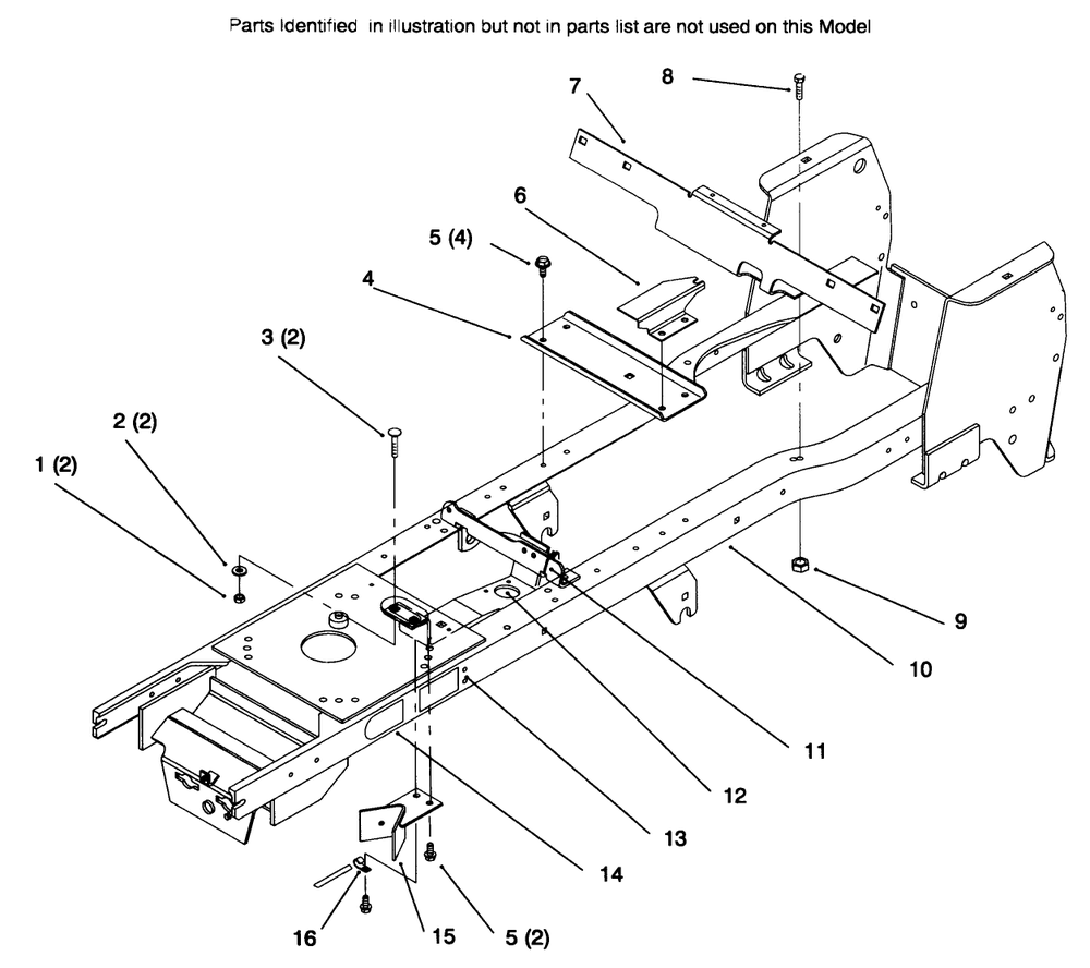 Frame Diagram and Parts List for 72085 6900001 - 6999999 Toro Lawn Tractor