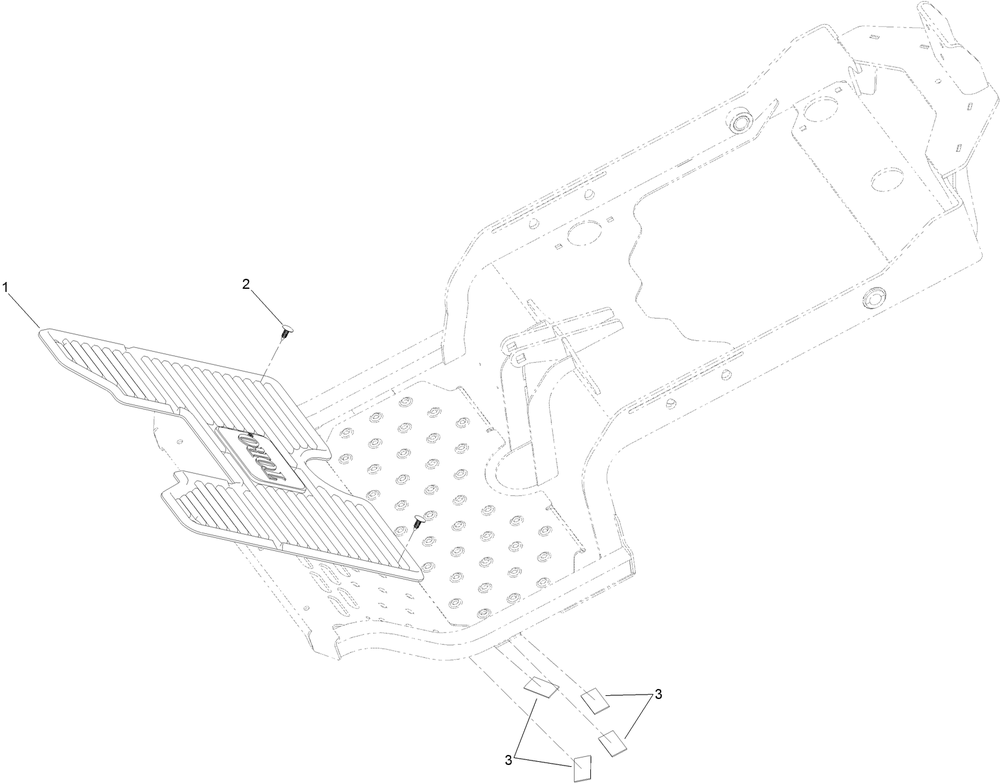Suspension Platform Rubber Mat Assembly Diagram and Parts List for 75951 400000000-402099999 Toro Lawn Mower