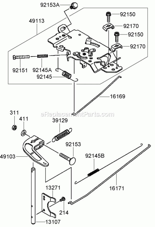 Control Equipment Assembly Kawasaki Fh770d-As Diagram and Parts List for 74237 270000001-270999999 Toro Lawn Mower