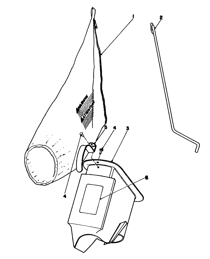 Bagging Kit No. 47-6510 (Optional) Diagram and Parts List for 16299 4000001 - 4999999 Toro Lawn Mower