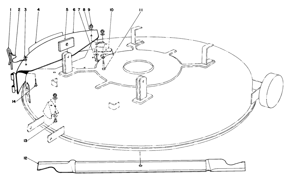 Mulcher Kit Model 59155 (Optional) Diagram and Parts List for 57360 3000001 - 3999999 Toro Lawn Tractor