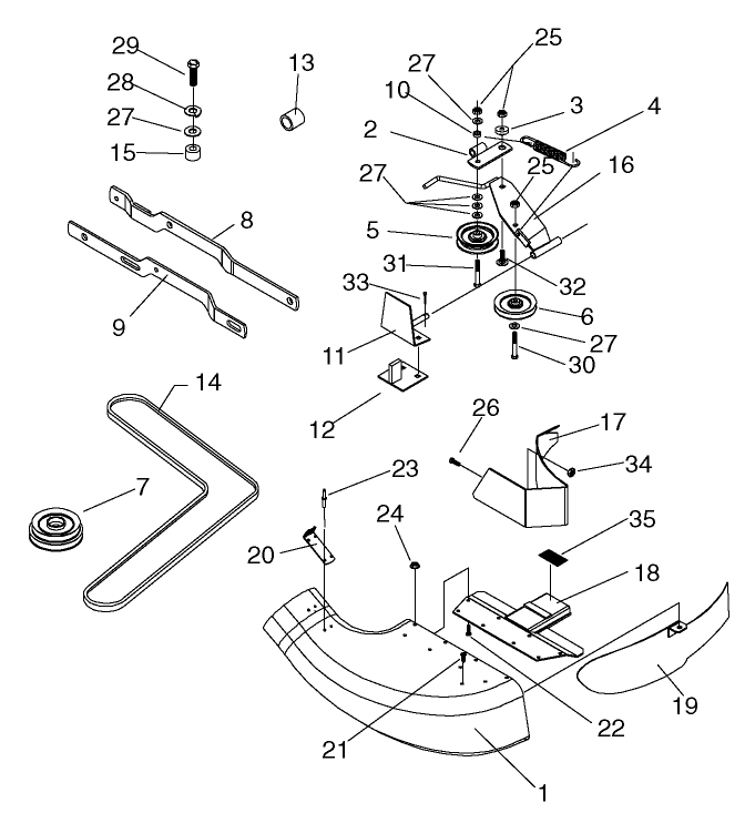 Drive Kit Assembly For 60" Mower Diagram and Parts List for 79465 9900001 - 9999999 Toro Lawn Mower