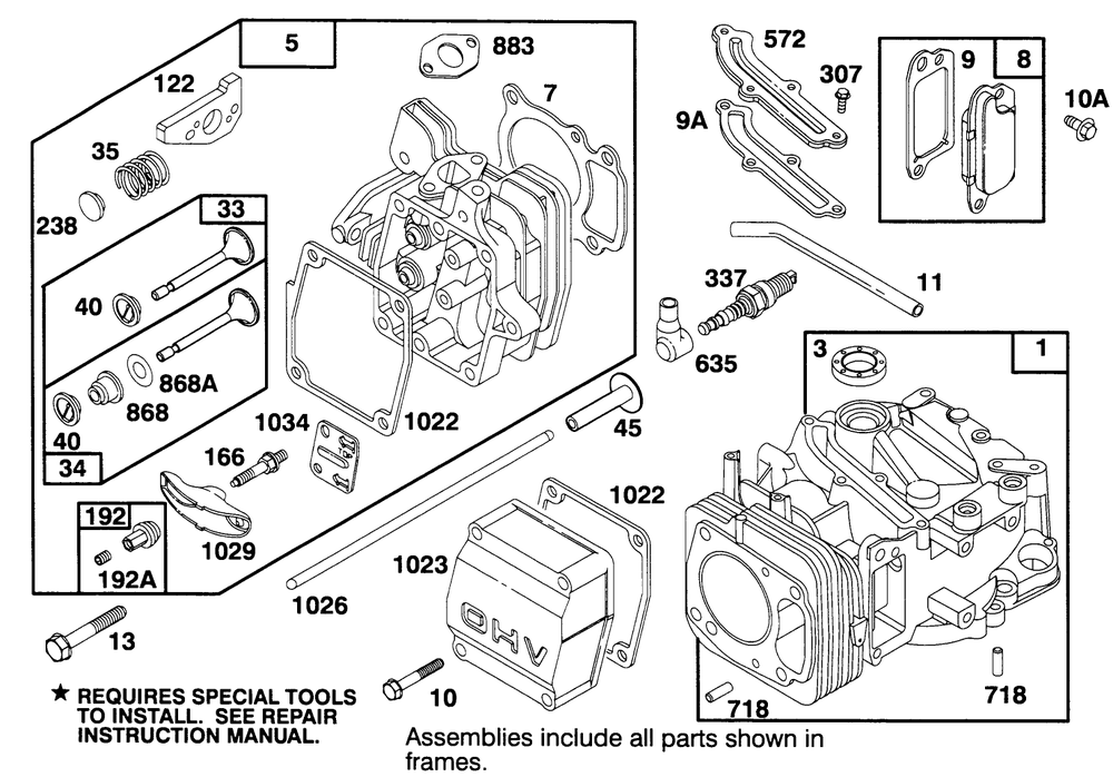 Engine Gts-150 Diagram and Parts List for 20766BC 59000001 - 59999999 Toro Lawn Mower